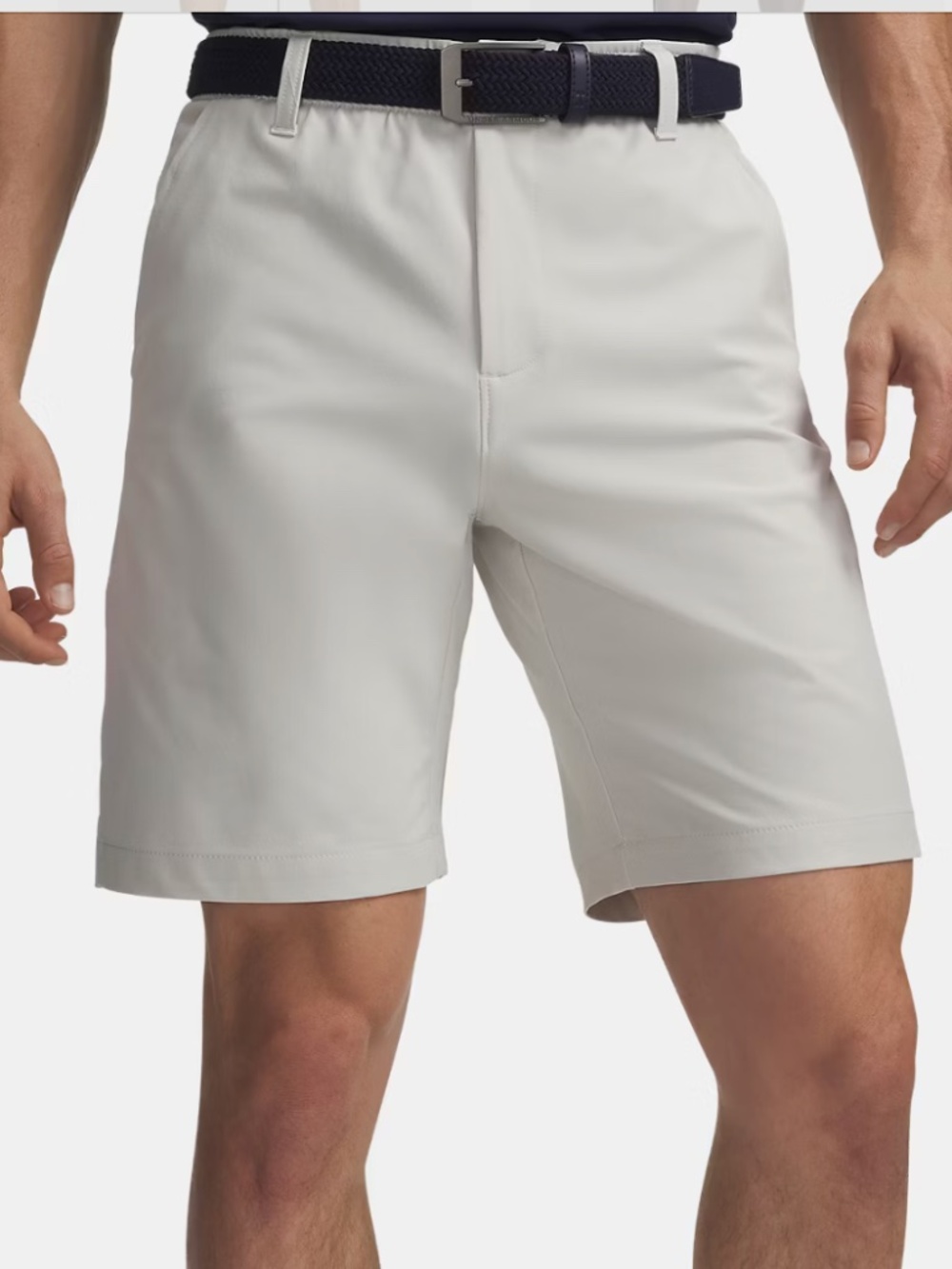 UA Drive Men's 10" Golf Shorts in Summit White / Halo Gray